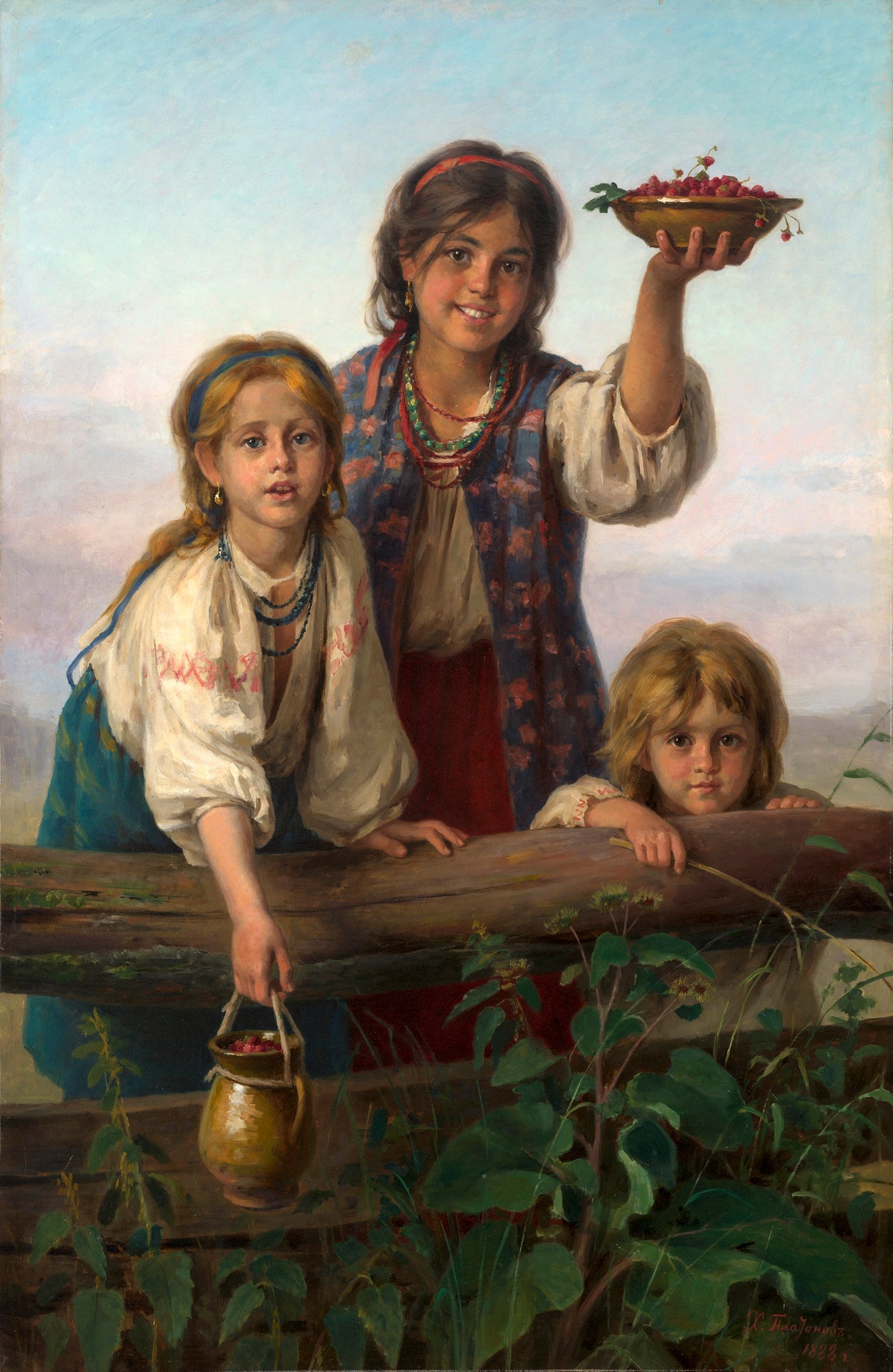 Berries for Sale!, vintage artwork by Khariton Platonov, 12x8" (A4) Poster