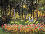 The Artist's Family in the Garden, vintage artwork by Claude Monet, 12x8" (A4) Poster