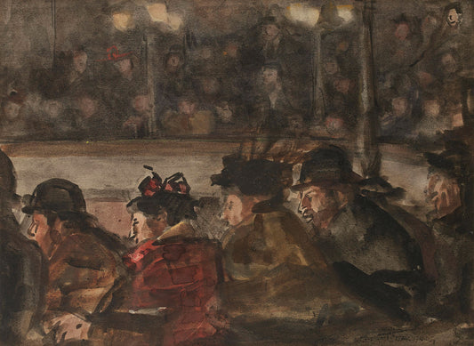 At the Circus, vintage artwork by Isaac Israels, 12x8" (A4) Poster
