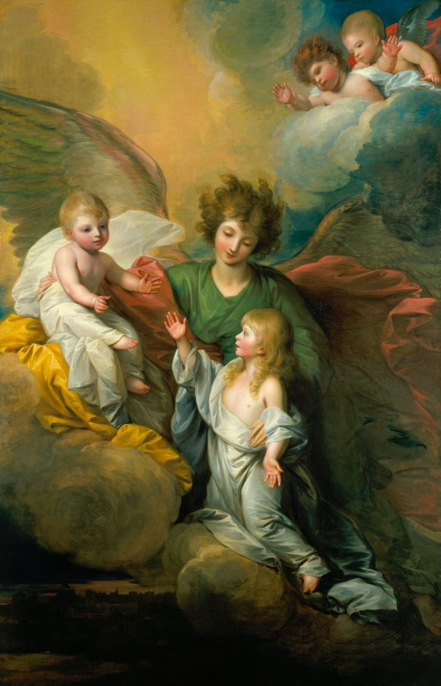 The Apotheosis of Prince Octavius, vintage artwork by Benjamin West, 12x8" (A4) Poster