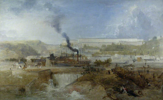 Clifton from the Overfall Dam, vintage artwork by James Baker Pyne, A3 (16x12") Poster Print