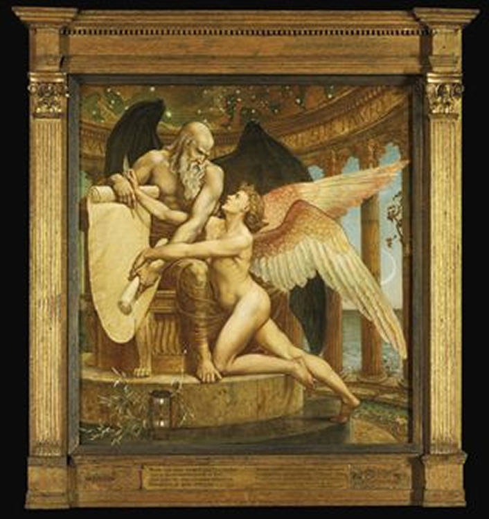 The Roll of Fate, vintage artwork by Walter Crane, 12x8" (A4) Poster