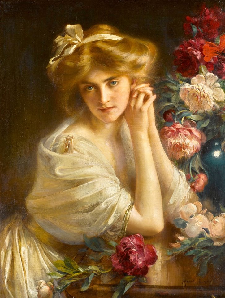 Dolce Far Niente, vintage artwork by Albert Lynch, 12x8" (A4) Poster