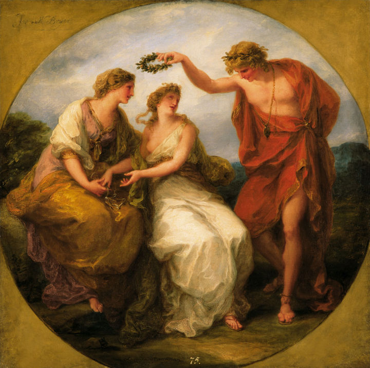 Beauty Directed by  Prudence, vintage artwork by Angelica Kauffmann, 12x8" (A4) Poster