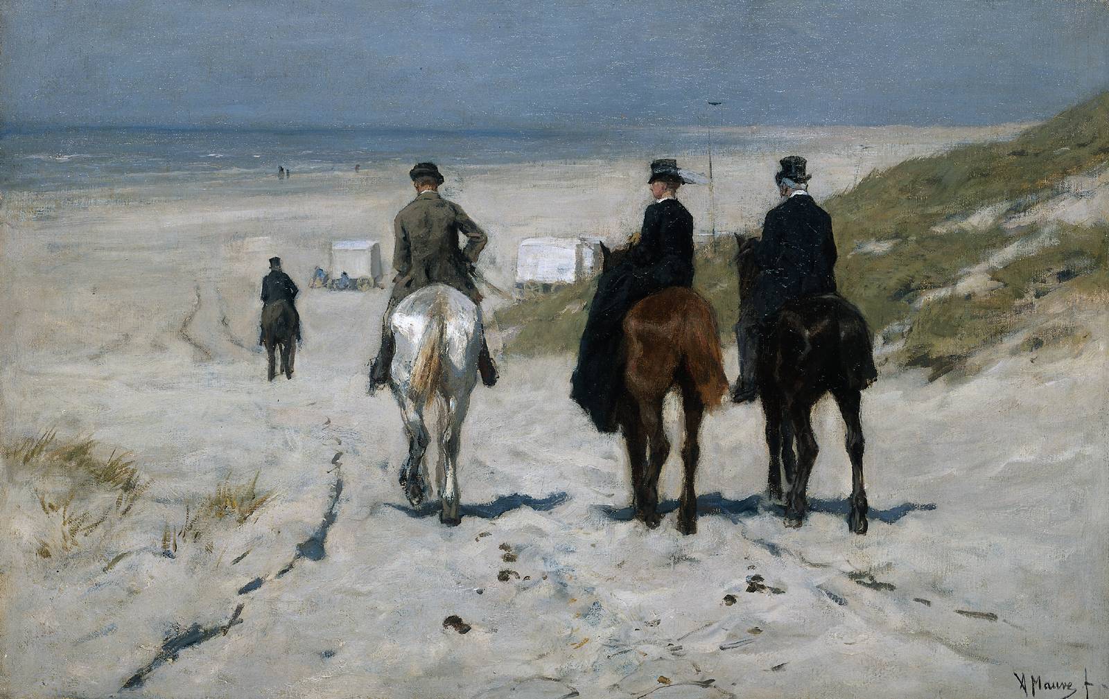 Morning Ride, vintage artwork by Anton Mauve, 12x8" (A4) Poster