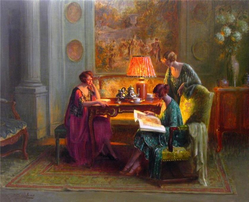 Followers of Fashion, vintage artwork by Delphin Enjolras, 12x8" (A4) Poster