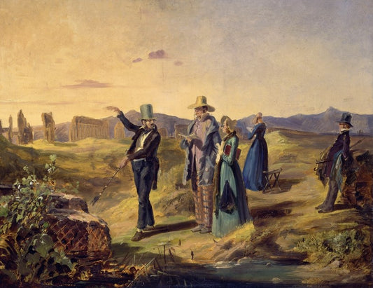 Englishmen in the Countryside, vintage artwork by Carl Spitzweg, A3 (16x12") Poster Print