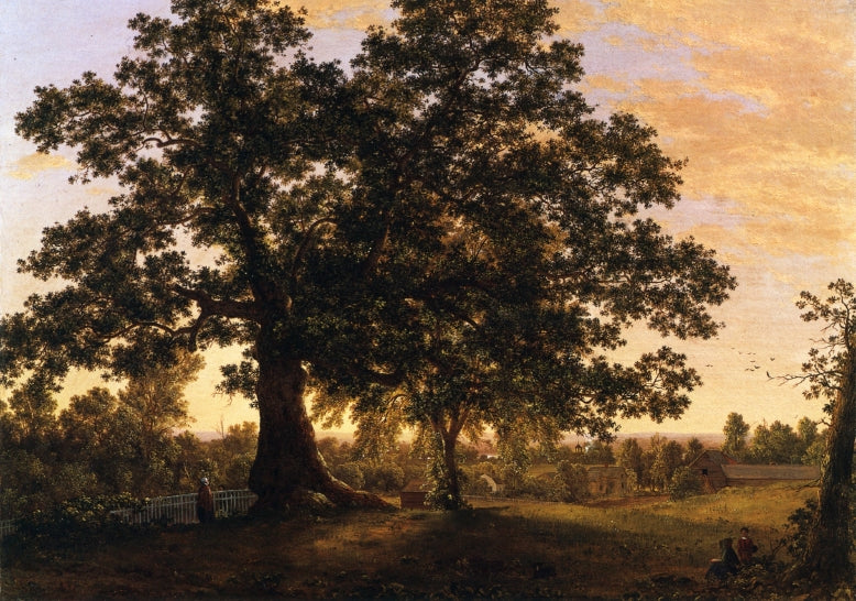 The Charter Oak at Hartford, vintage artwork by Frederic Edwin Church, 12x8" (A4) Poster