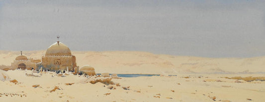 A Sheik's Tomb in the Desert by Augustus Osborne Lamplough,16x12(A3) Poster