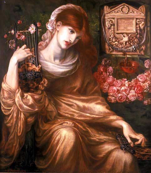 Dis Manibus, vintage artwork by Dante Gabriel Rossetti, 12x8" (A4) Poster