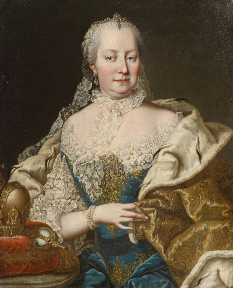Portrait of Empress Maria Theresa, vintage artwork by Martin van Meytens, 12x8" (A4) Poster