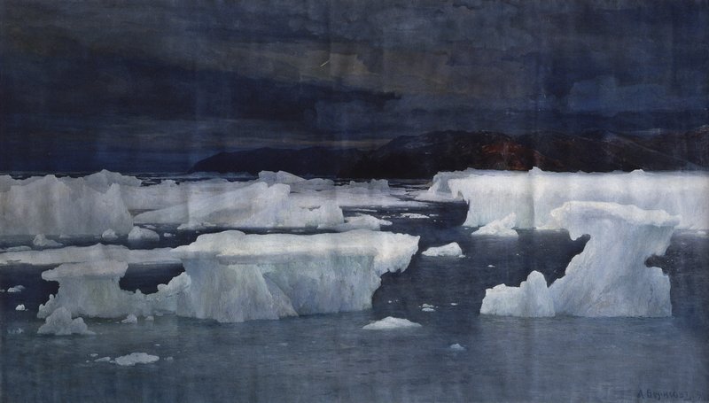 Eternal Ice, vintage artwork by Alexander Borisov, 12x8" (A4) Poster