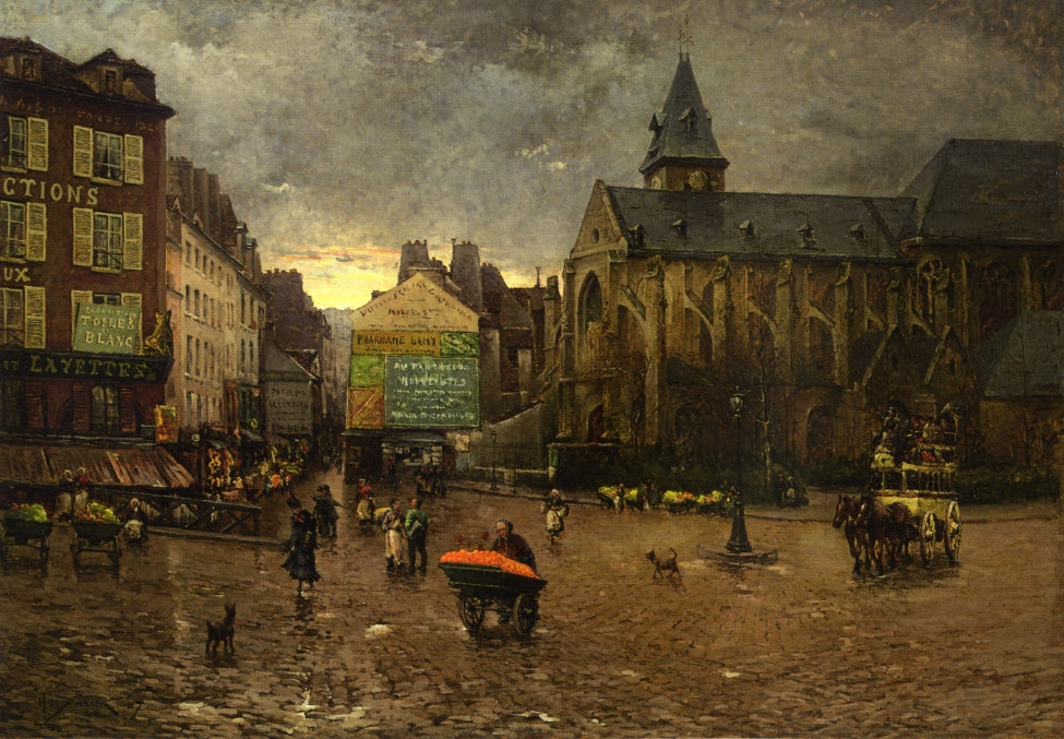 ng near L'Eglise de St. Medard, Paris by Henri Gaston Darien,A3(16x12")Poster