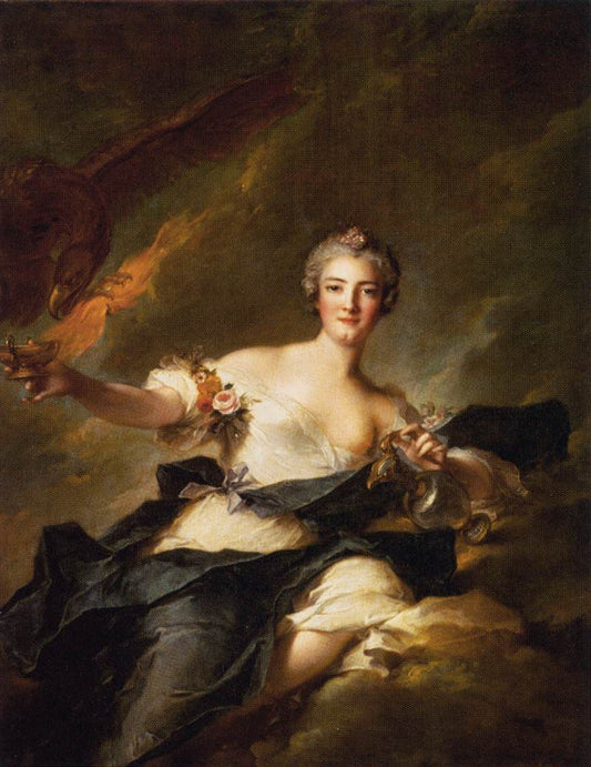 The Duchesse de Chaulnes Represented as Hebe, vintage artwork by Jean-Marc Nattier, 12x8" (A4) Poster