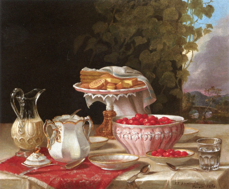 Strawberries and Cakes, vintage artwork by John F. Francis, A3 (16x12") Poster Print