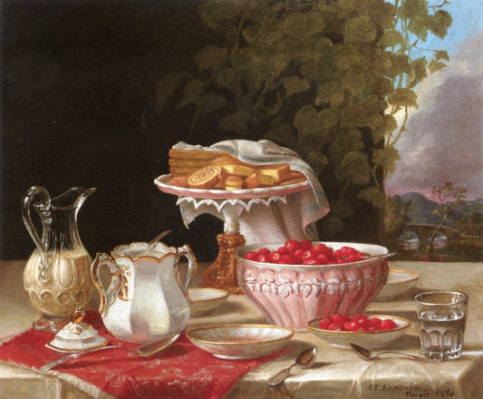 Strawberries and Cakes, vintage artwork by John F. Francis, A3 (16x12") Poster Print