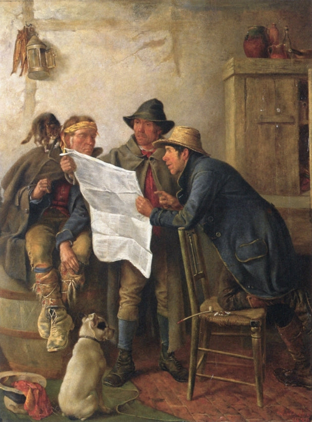 Exciting News, vintage artwork by William Weekes, 12x8" (A4) Poster