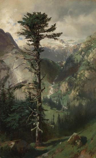 At Handeck, vintage artwork by Alexandre Calame, A3 (16x12") Poster Print