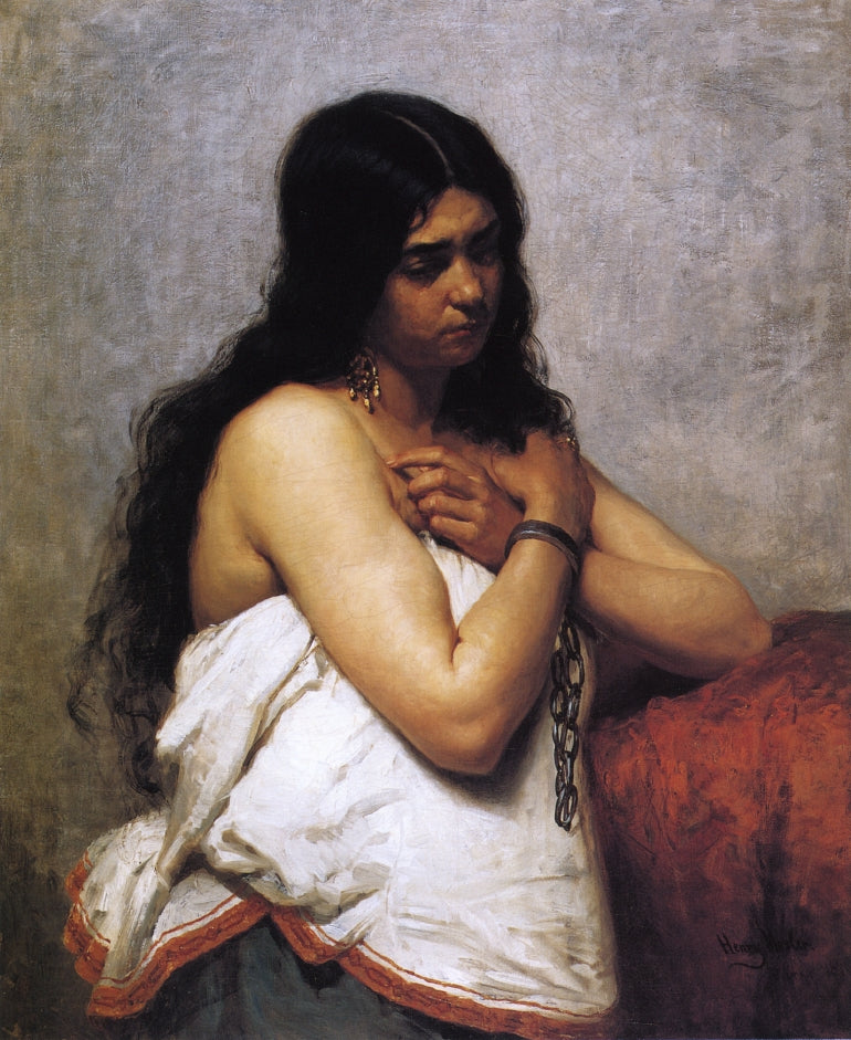 Quadroon Girl, vintage artwork by Henry Mosler, 12x8" (A4) Poster