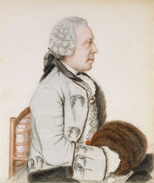 Portrait of Charles-Benjamin de Langes de Montmirail, baron de Lubières, vintage artwork by Jean-Étienne Liotard, 12x8" (A4) Poster
