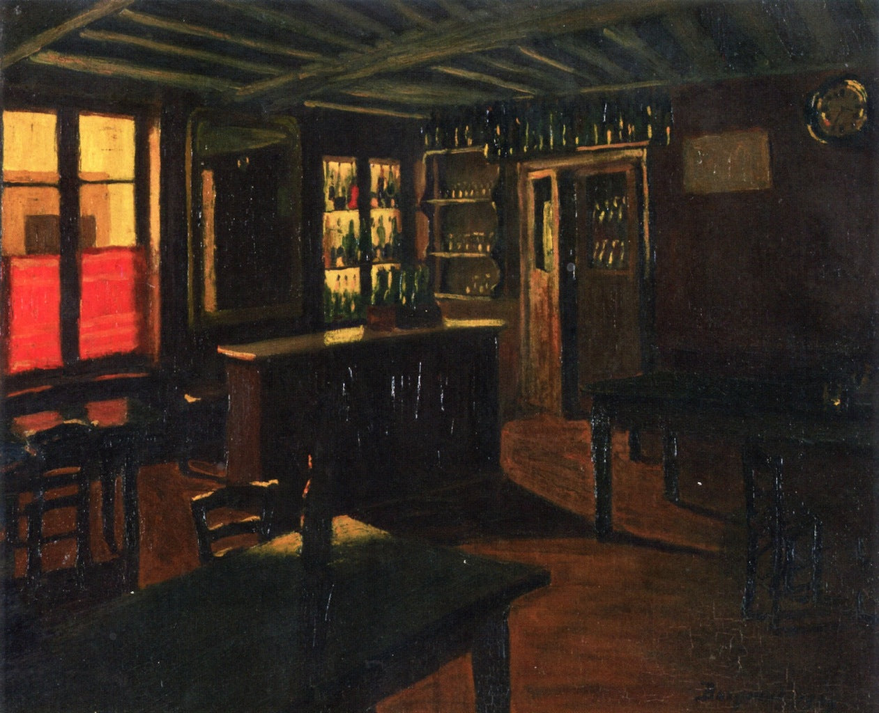 inking Room at the La Croix-Vert in Moret by Marius Borgeaud,A3(16x12")Poster