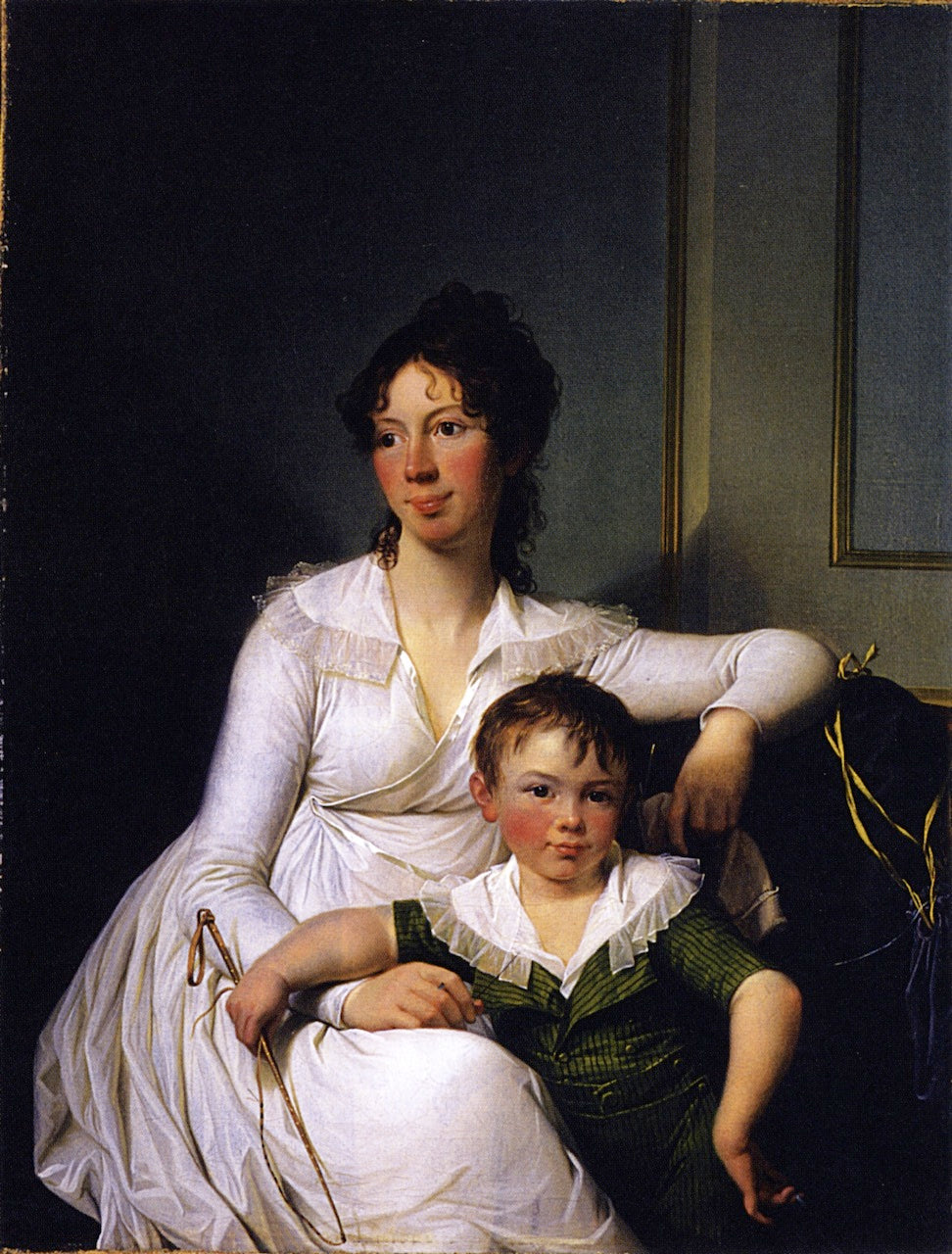 Elisabeth Henriette Bruun de Neergaard (nee Baudissin) with her Eldest Son, vintage artwork by George William Joy, 12x8" (A4) Poster