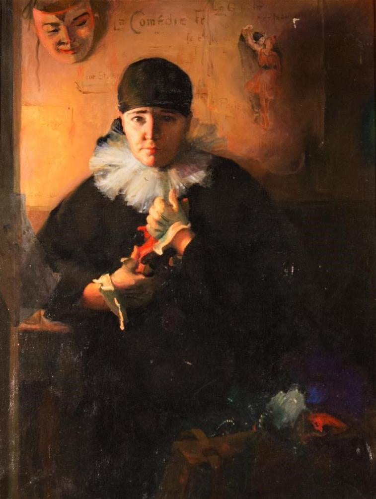 Pierroit Alone by Marion Boyd Allen,A3(16x12")Poster