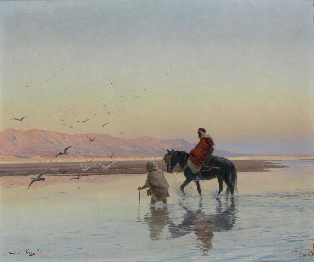 ee de l’Oued (Crossing the Wadi) by Eugene-Alexis Girardet,A3(16x12")Poster