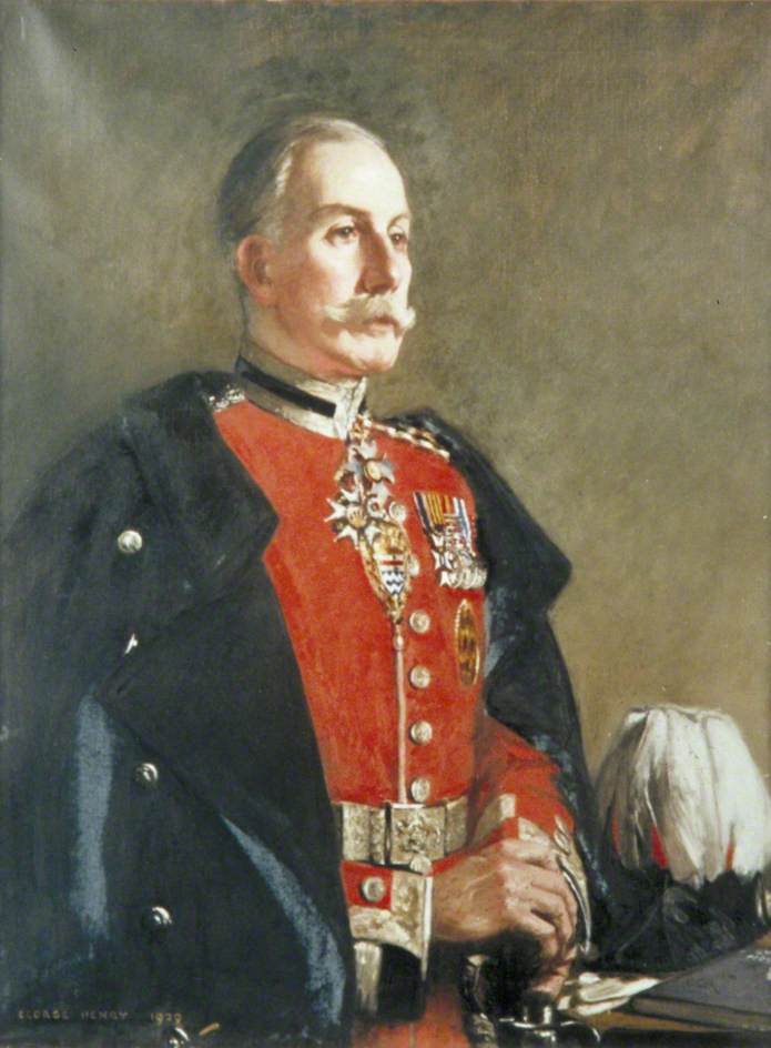 Lieutenant-Colonel Sir Cecil Bingham Levita, vintage artwork by George Henry, R.A., R.S.A., R.S.W., 12x8" (A4) Poster