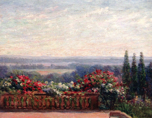 The Terrace, vintage artwork by Ellen Axson Wilson, 12x8" (A4) Poster