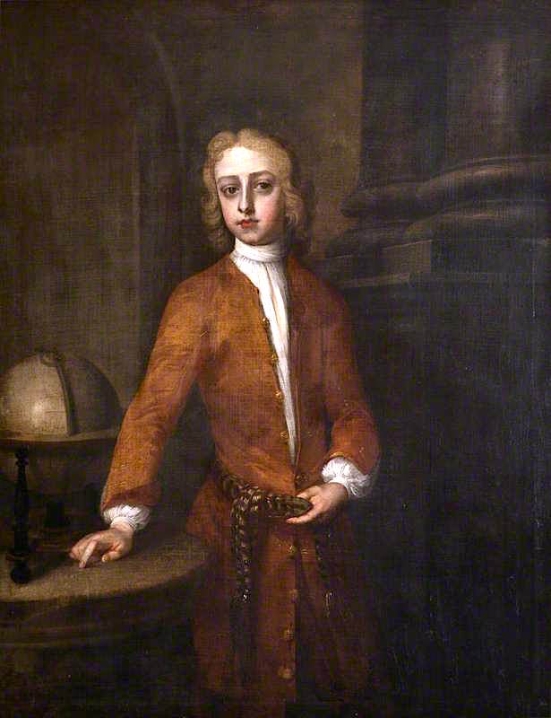 Henry Robartes, 3rd Earl of Radnor, vintage artwork by Attributed to Michael Dahl, 12x8" (A4) Poster