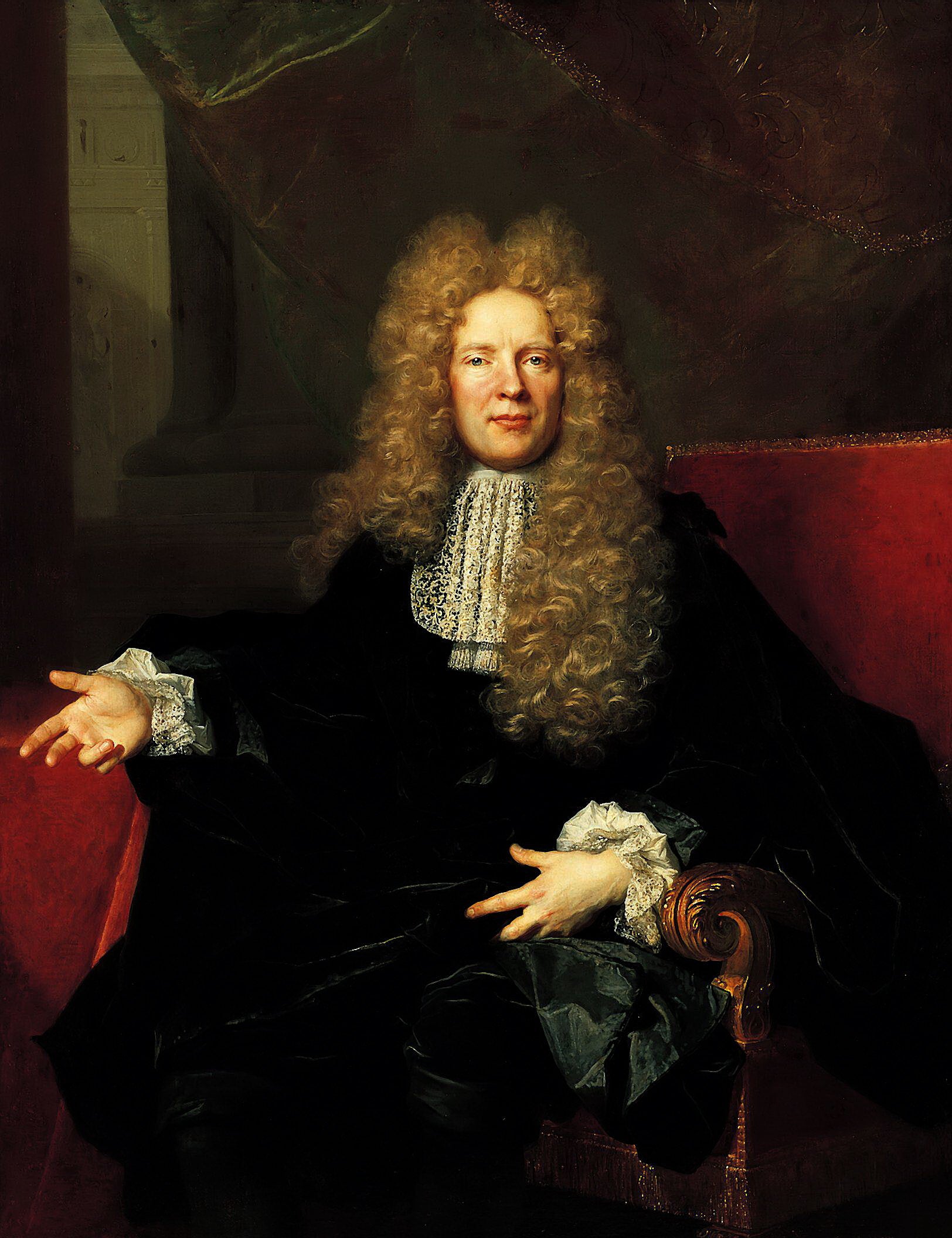 Portrait of Lambert de Vermont, vintage artwork by Nicolas de Largillière, 12x8" (A4) Poster