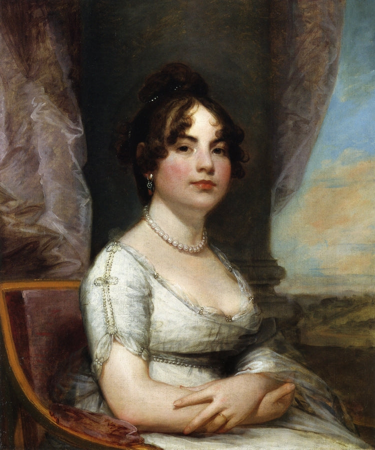 Elizabeth Beltzhoover Mason, vintage artwork by Gilbert Stuart, 12x8" (A4) Poster