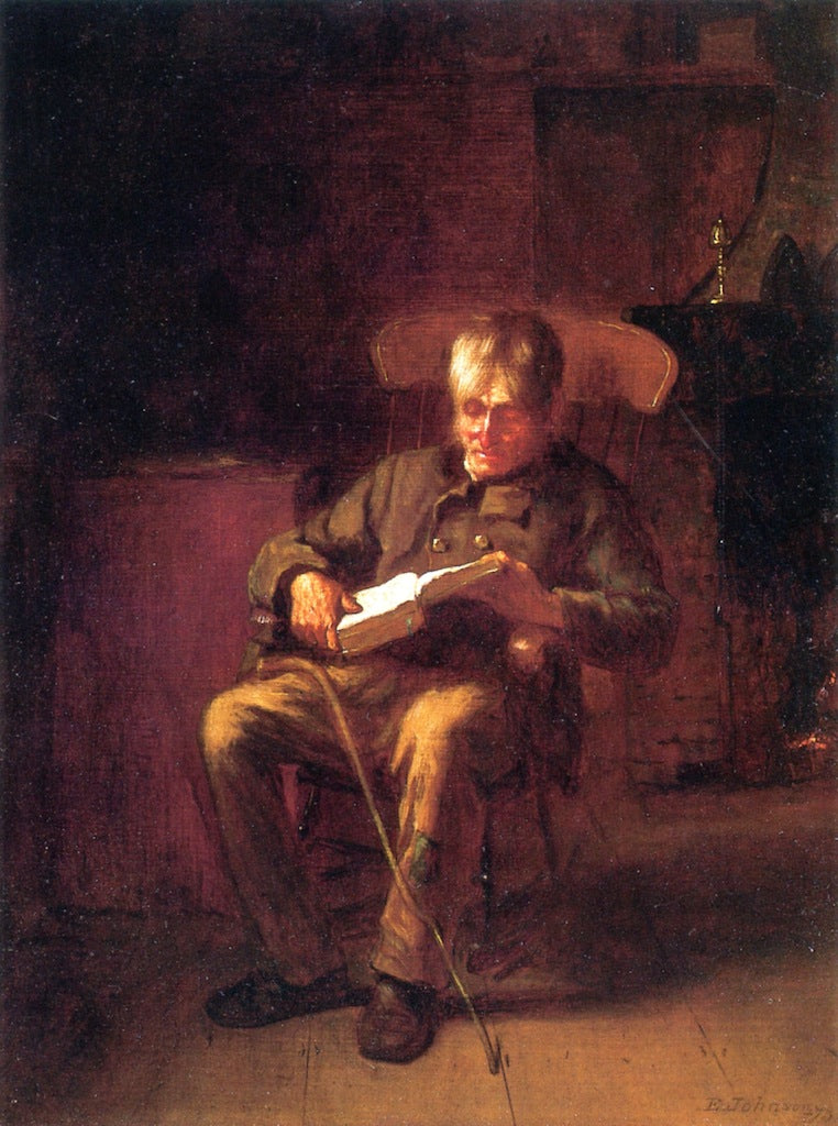 Dropping Off, vintage artwork by Eastman Johnson, 12x8" (A4) Poster