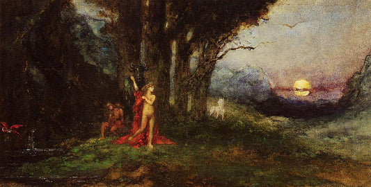Pasiphae and the Bull, vintage artwork by Gustave Moreau, 12x8" (A4) Poster