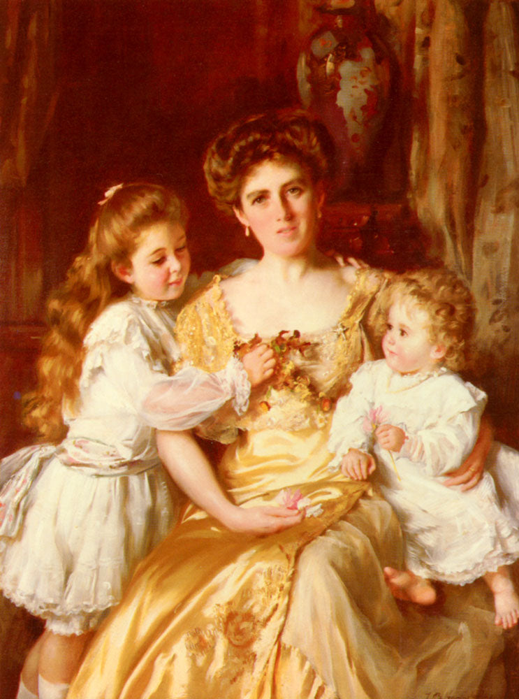 A Mother's Love, vintage artwork by Thomas Benjamin Kennington, 12x8" (A4) Poster