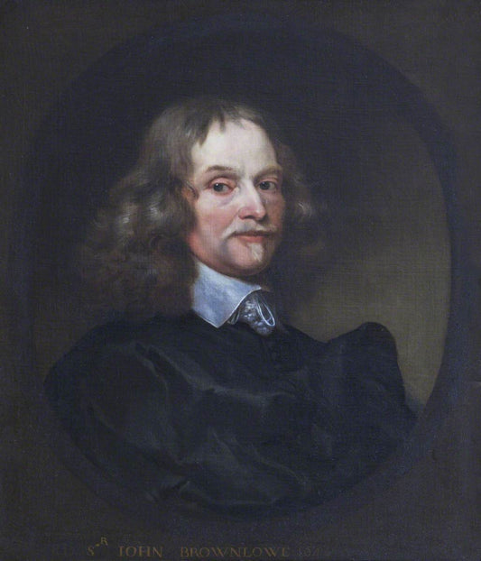 Sir John Brownlow, 1st Bt of Belton, vintage artwork by Gerard Soest, 12x8" (A4) Poster