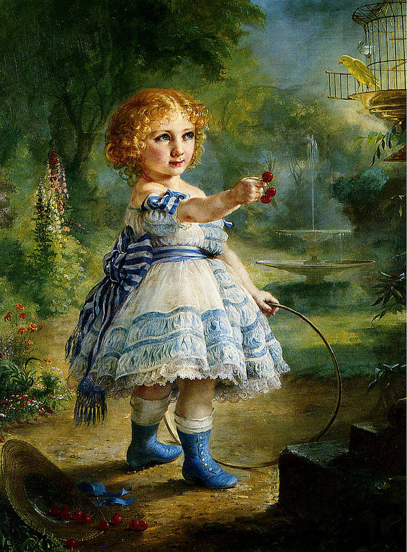 Will You Have Some Fruit?, vintage artwork by Lilly Martin Spencer, 12x8" (A4) Poster