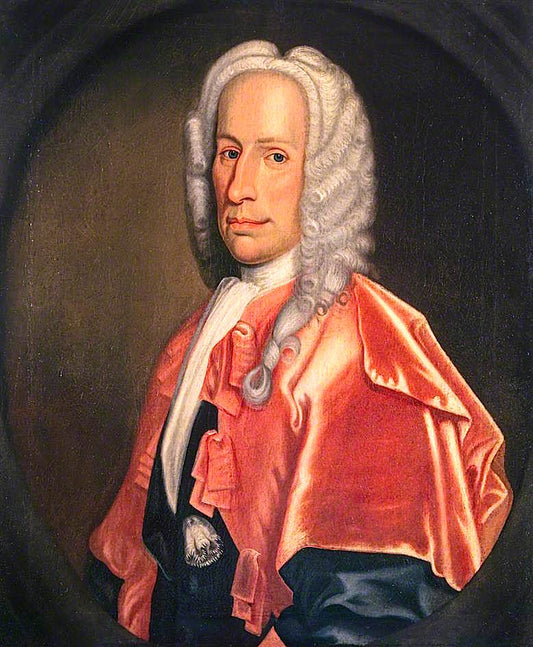 Duncan Forbes of Culloden, Lord President of the Court of Session, vintage artwork by Attributed to Jeremiah Davison, 12x8" (A4) Poster