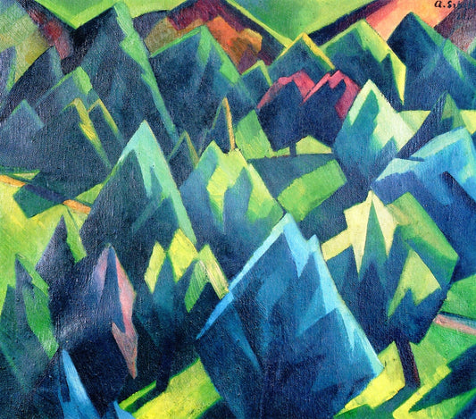 The Dancing Trees, vintage artwork by Adolf Erbslöh, 12x8" (A4) Poster