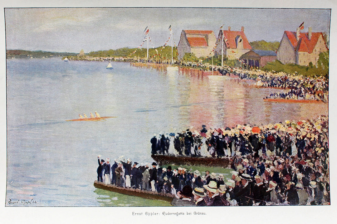 Regatta in Grunau by Ernst Oppler,A3(16x12")Poster