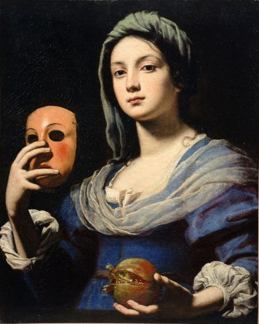 ALLEGORY of SIMULATION, vintage artwork by Lorenzo Lippi, 12x8" (A4) Poster