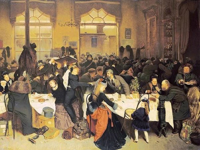 The Railway Restaurant, vintage artwork by Knut Ekwall, 12x8" (A4) Poster