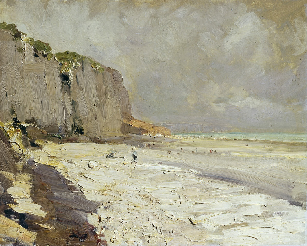 Beach at Dieppe. Study. by Constantin Alexeevich Korovin,A3(16x12")Poster