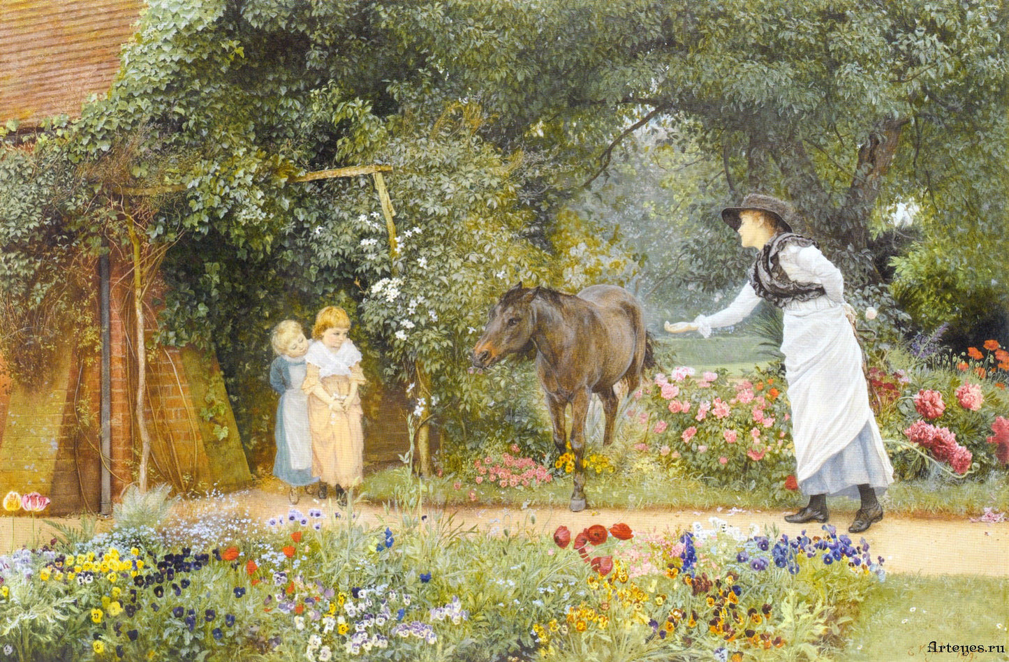 Catching the Pony, vintage artwork by Edward Killingworth Johnson, 12x8" (A4) Poster