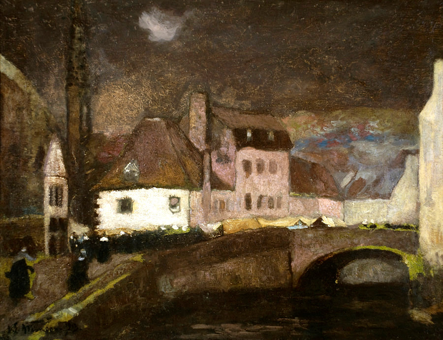 The Old Town, Brittany, vintage artwork by William Edwin Atkinson, 12x8" (A4) Poster