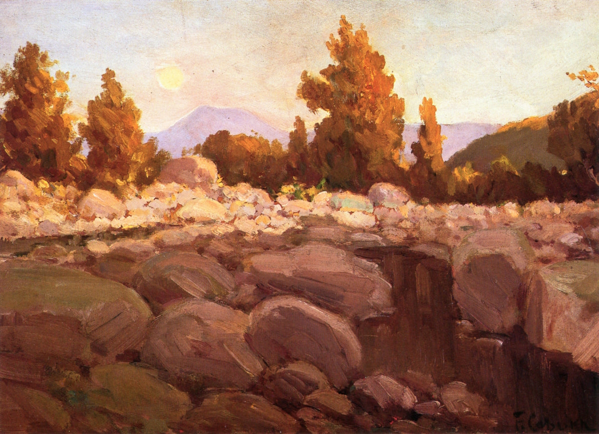 Moonrise at Sunset, Sespe Canon by Frank Coburn,A3(16x12")Poster