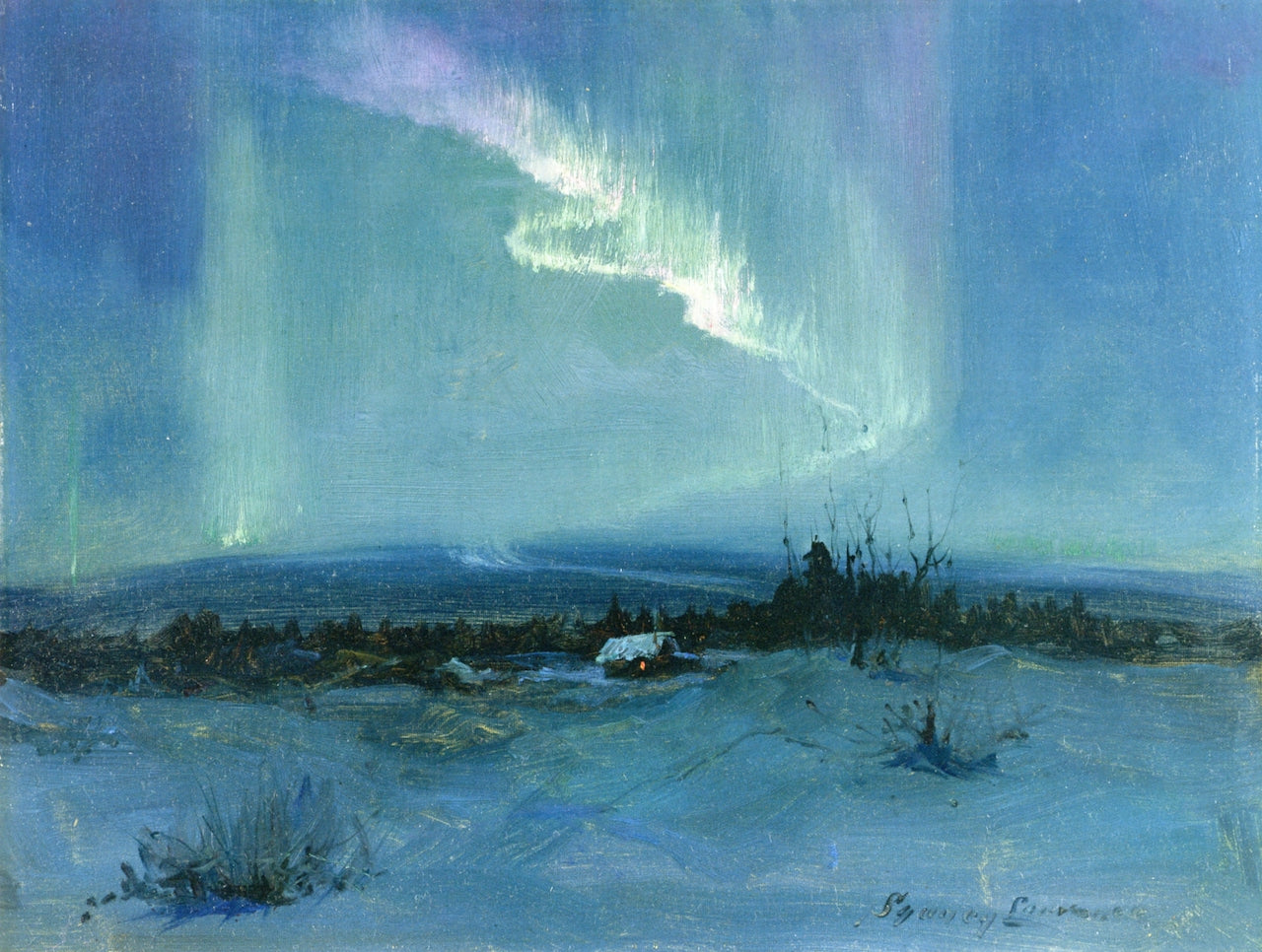 Northern Lights by Sydney Mortimer Laurence,A3(16x12")Poster