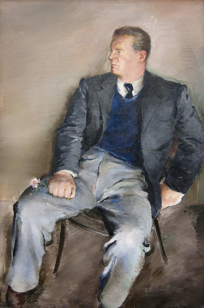 Portrait of Filmmaker B.V. Barnet, vintage artwork by Pyotr Williams, 12x8" (A4) Poster
