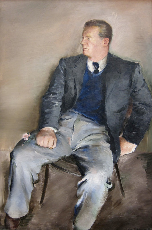 Portrait of Filmmaker B.V. Barnet, vintage artwork by Pyotr Williams, 12x8" (A4) Poster
